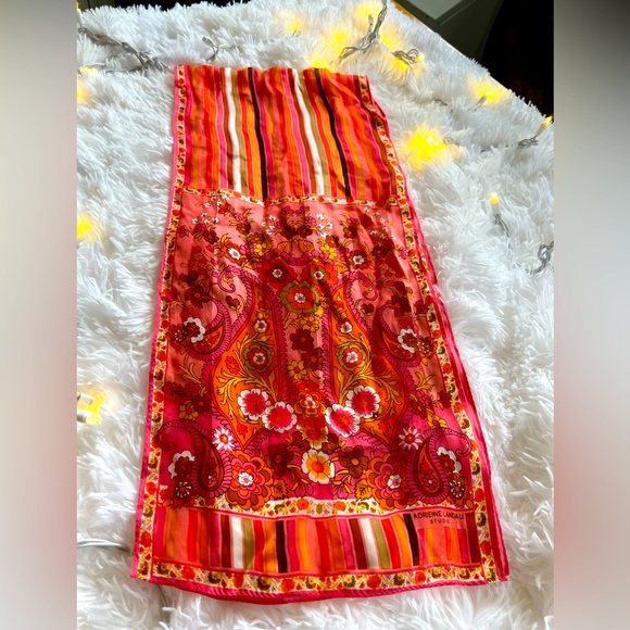 💐🌷Scarf -Adrienne Landau Studios Silk. Purse Twilly. Cool Belt - Picture 5 of 8